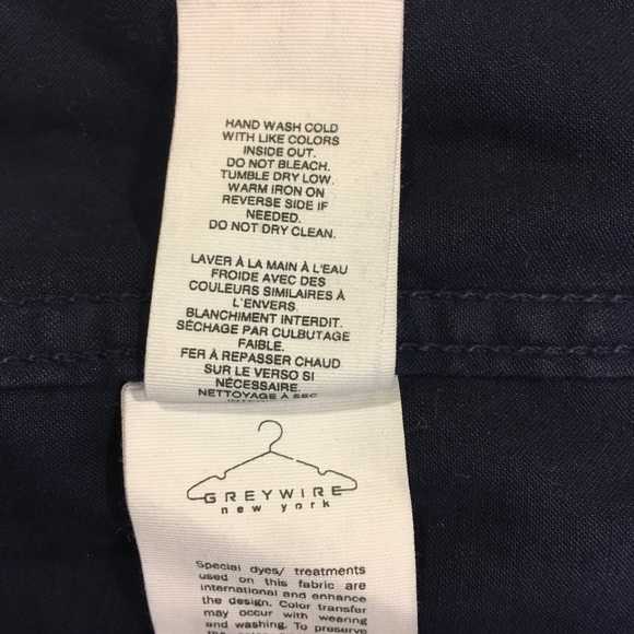 Greywire Navy Blue Coated Denim Jean Jacket Small - Picture 6 of 6